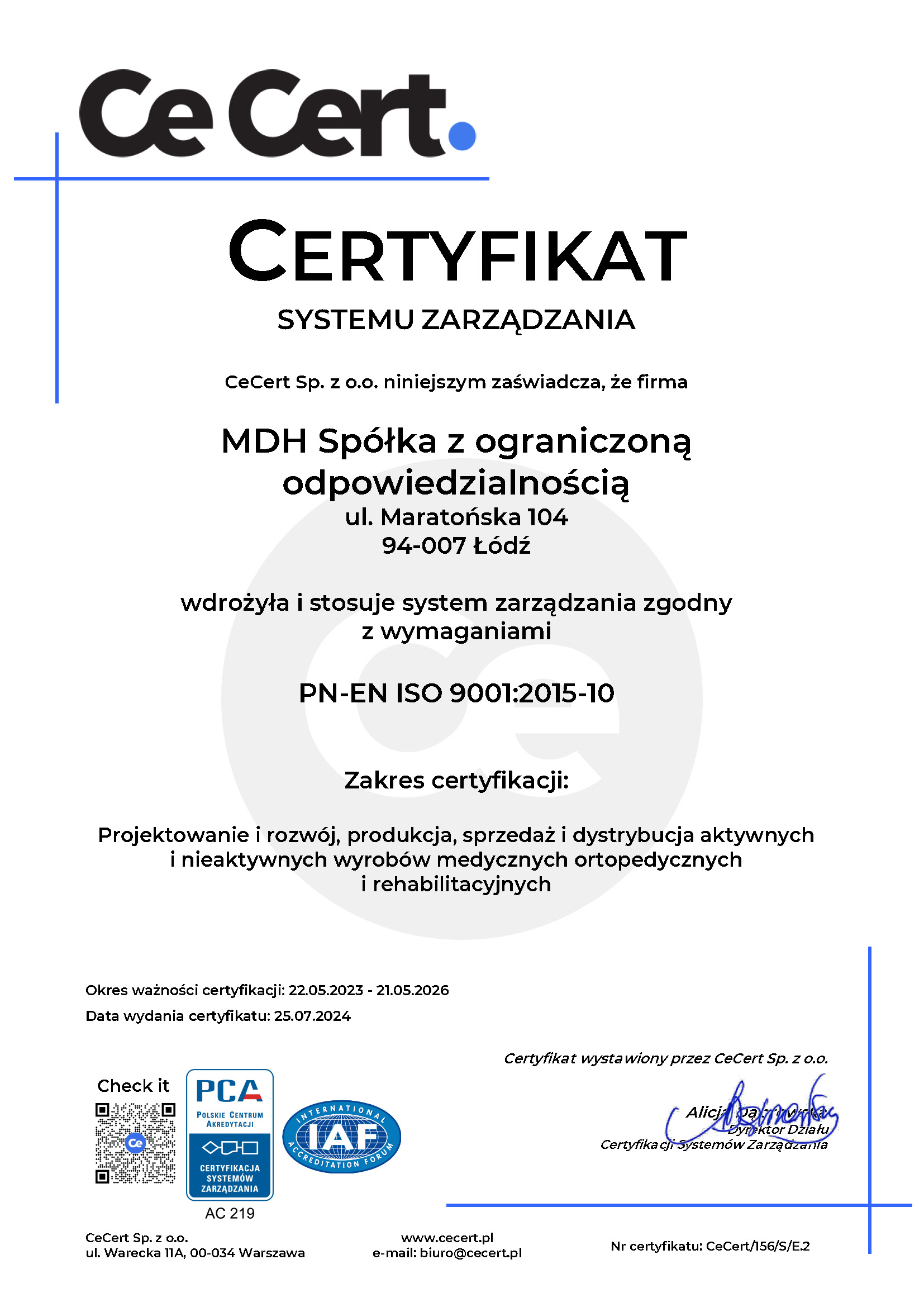 CERTYFIKAT ISO 9001 PL